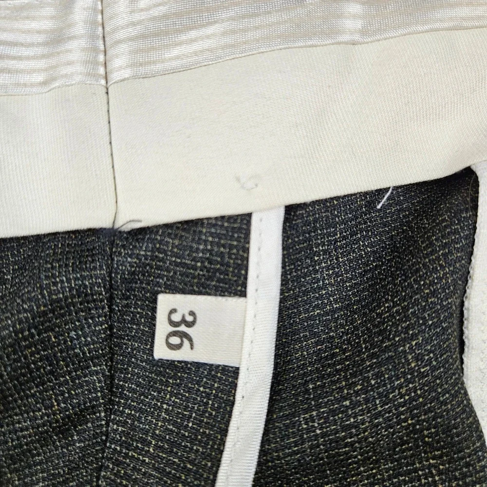 Ballin Mens 36 Grey Wool Pleated Dress Pants Cuffed Made in Canada Trousers